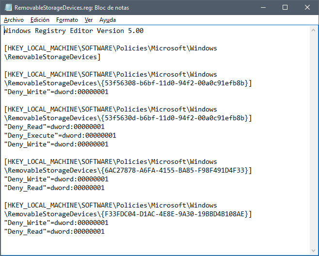 Restringir acceso a dispositivos de almacenamiento removible